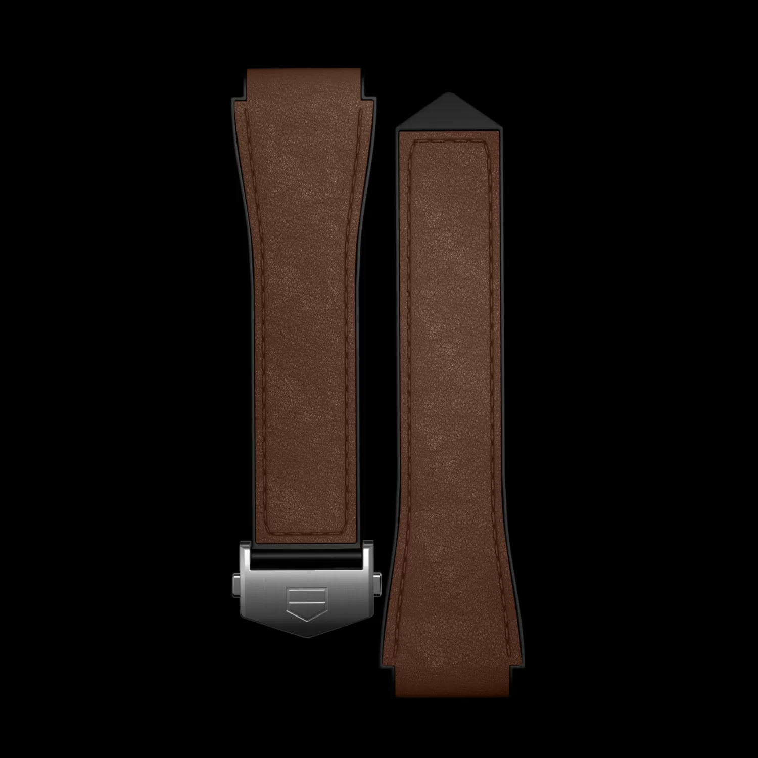 TAG Heuer Accesorios^Brown Bi-Material Leather Strap Calibre E4 45 Mm