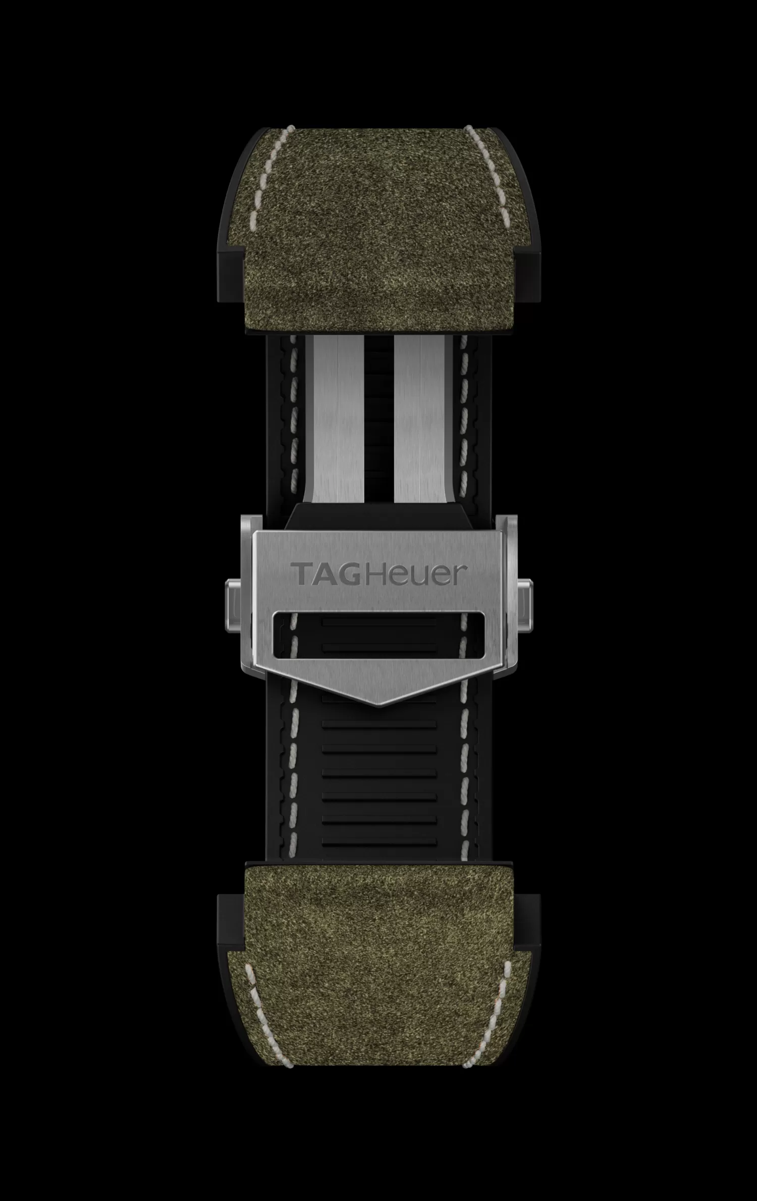 TAG Heuer Accesorios^Green Rubber And Leather Band Calibre E3