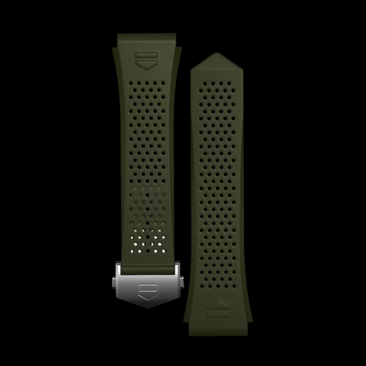 TAG Heuer Accesorios^Khaki Rubber Strap Calibre E4 45 Mm