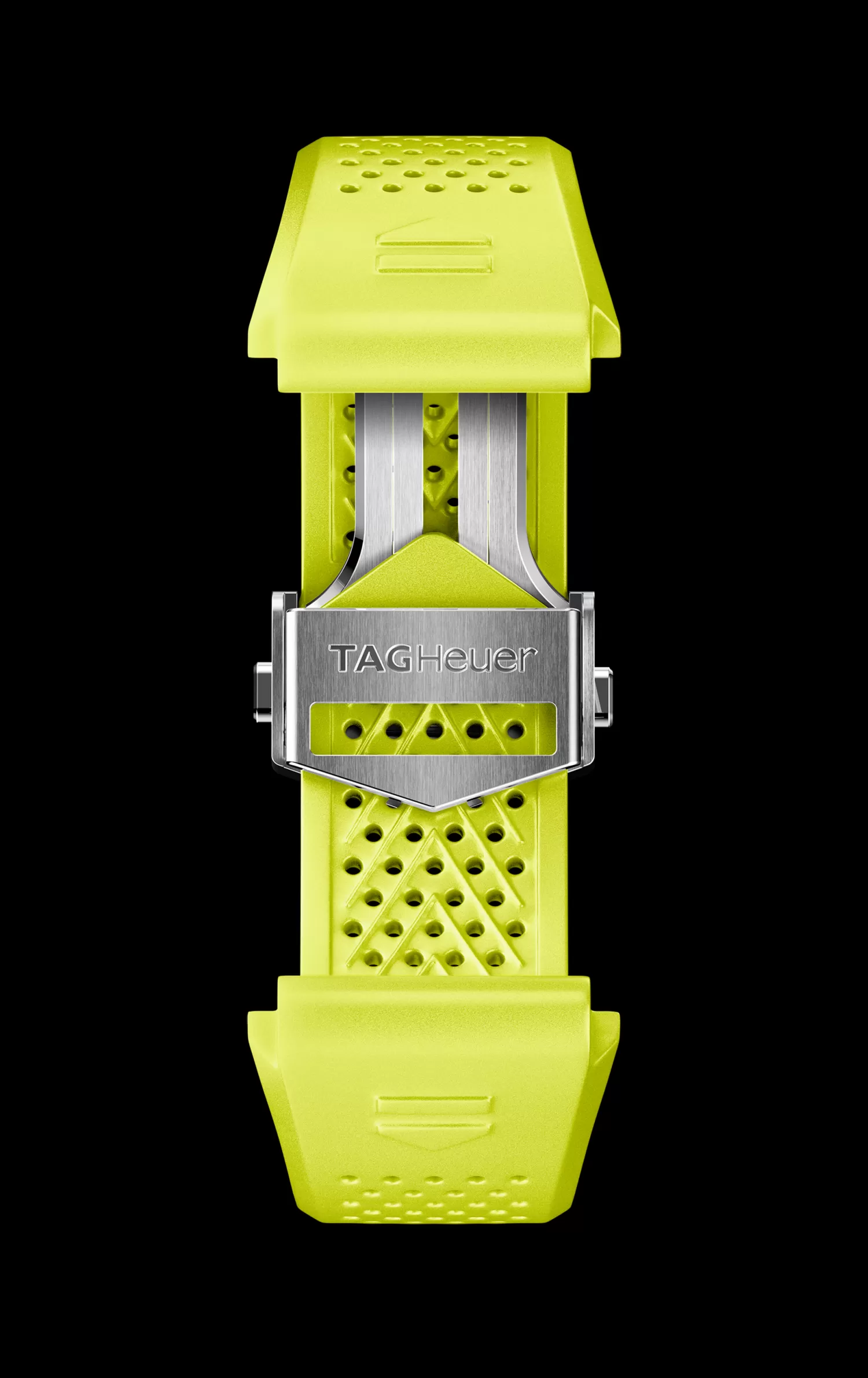 TAG Heuer Accesorios^Lime Yellow Rubber Strap Calibre E4 45 Mm