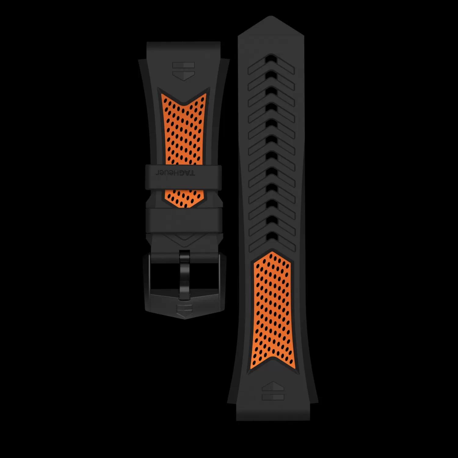 TAG Heuer Accesorios^Orange And Black Sport Strap Calibre E4 45 Mm