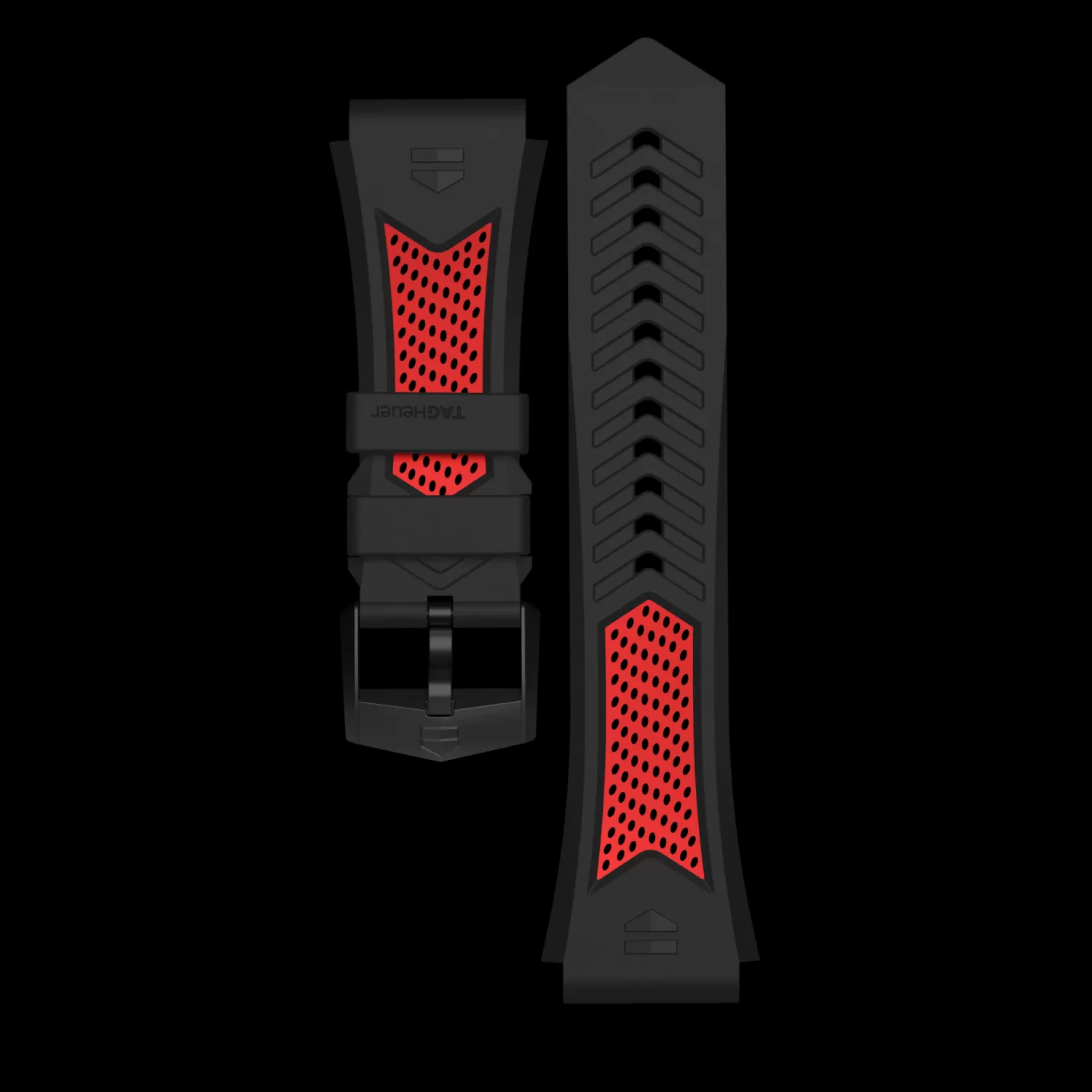 TAG Heuer Accesorios^Red And Black Sport Strap Calibre E4 45 Mm