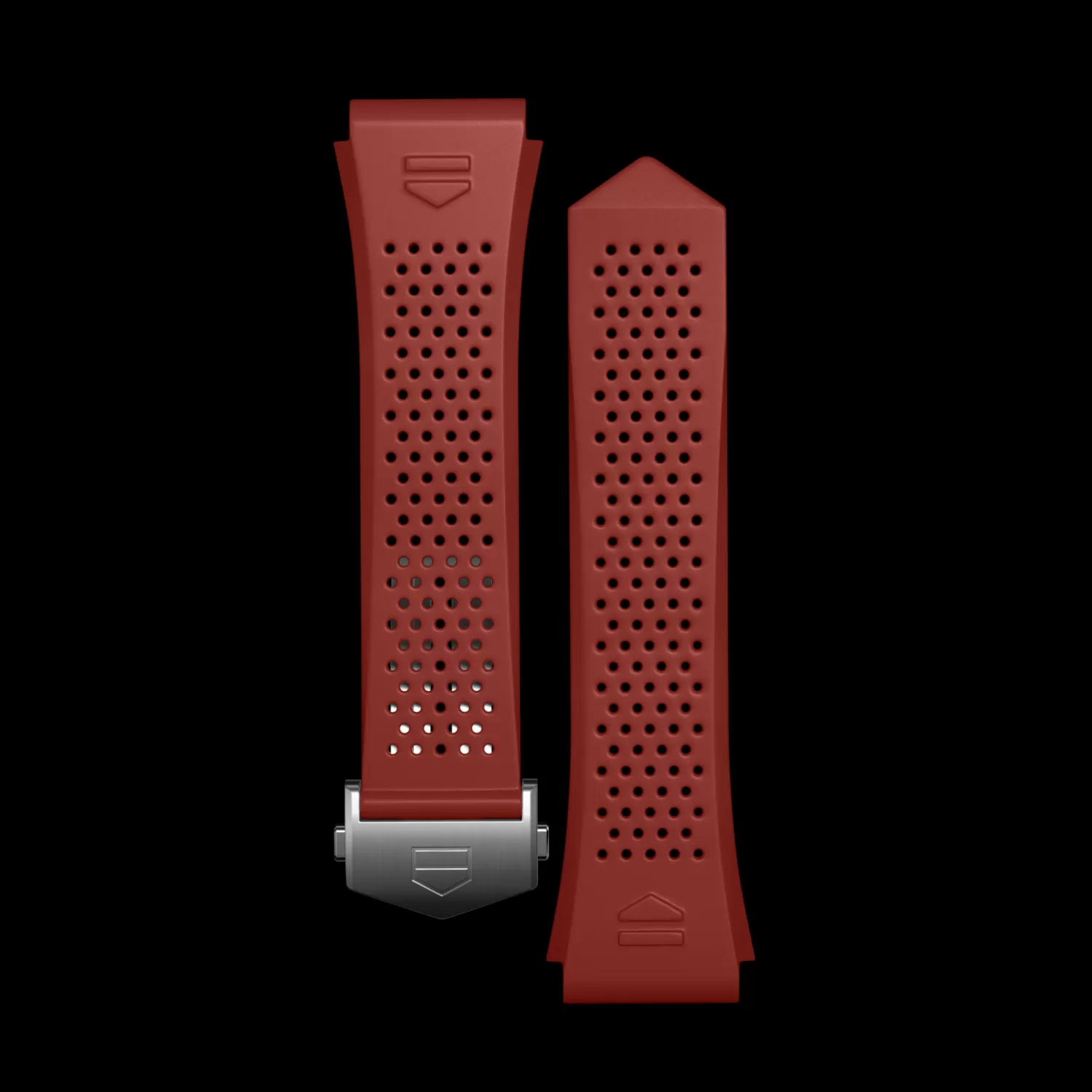 TAG Heuer Accesorios^Red Rubber Strap Calibre E4 45 Mm