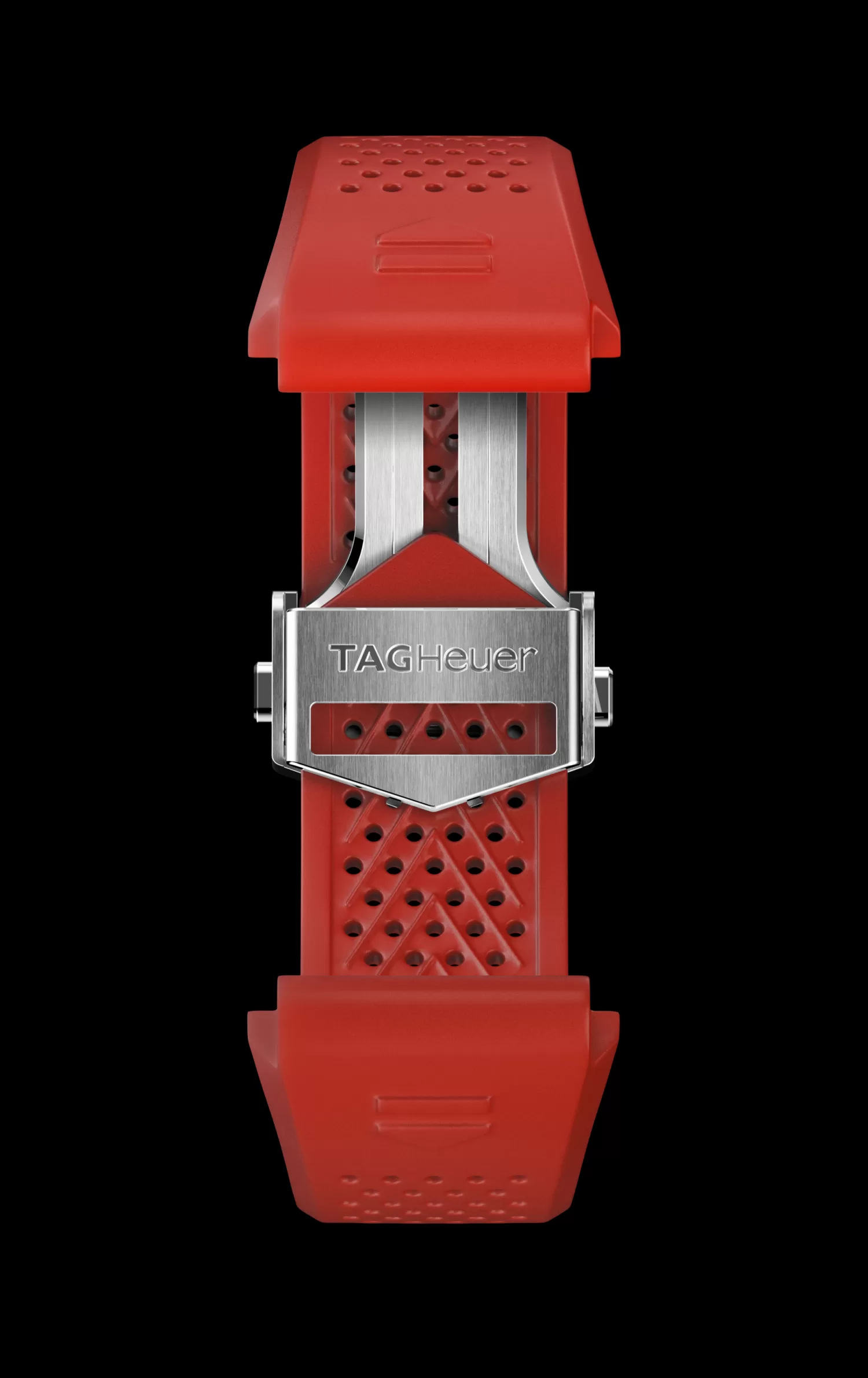 TAG Heuer Accesorios^Red Rubber Strap Calibre E4 45 Mm